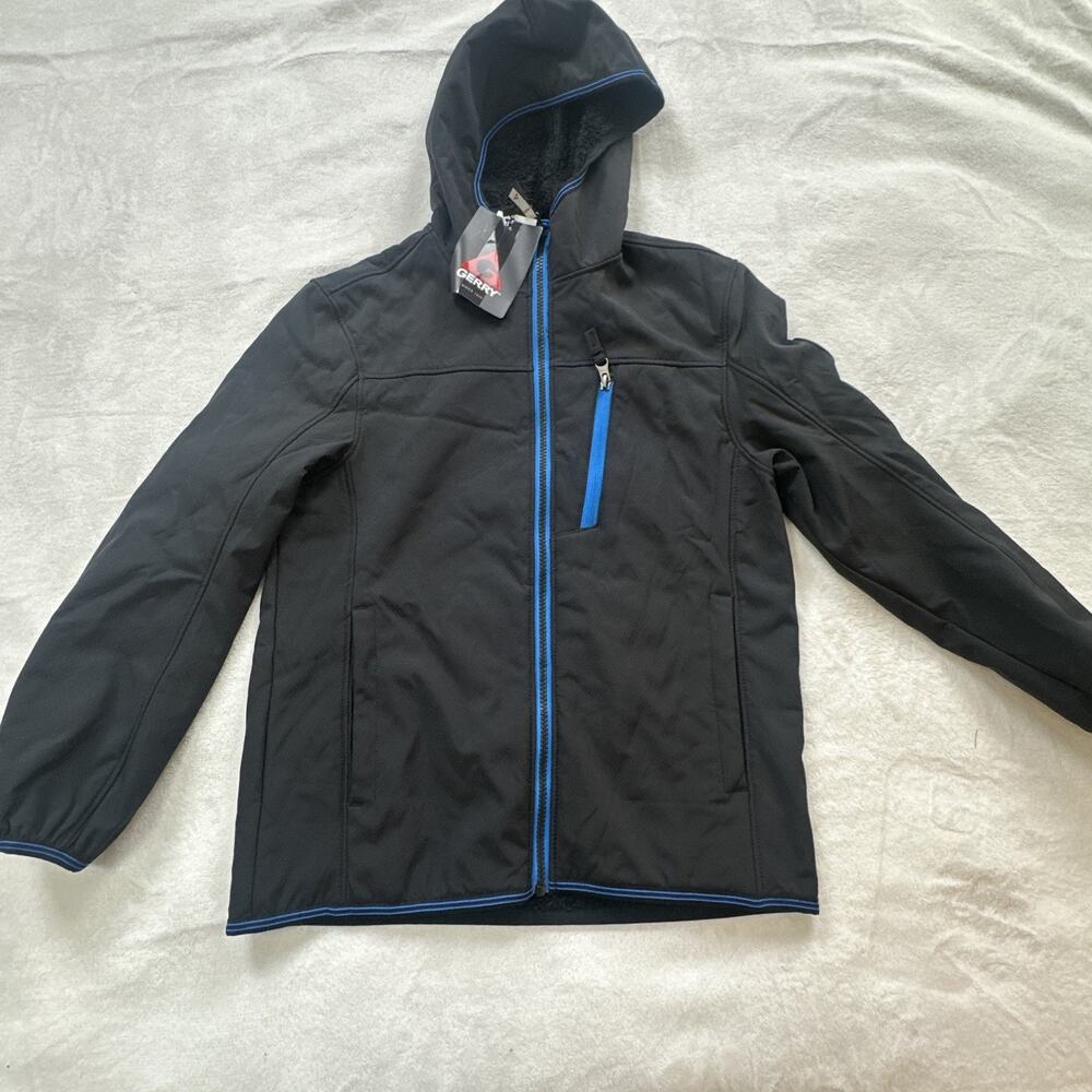 Gerry Outdoors Falcon Soft Side Jacket Boys Size Medium Black Full Zip NEW